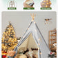 Besrey 2 In 1 Teepee Tent For Kids With Mat, Kids Tents Indoor With Light, Large Kids Tipi Tent With 2 Sided Design, Christmas Tent For Kids, Kids Teepee Tent For Boys Girls, Toddler Reading Tent