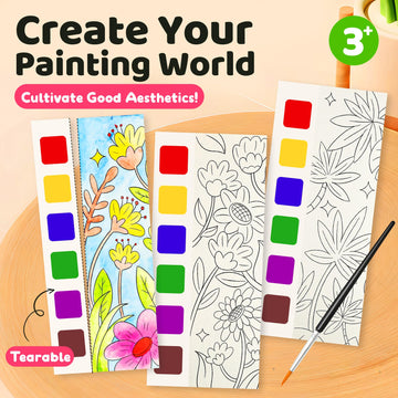 Water Coloring Book,Paint with Water Books for Kids Ages 3-5,Watercolor Mess Free Coloring for Toddlers 2-4,Creative Arts and Cr