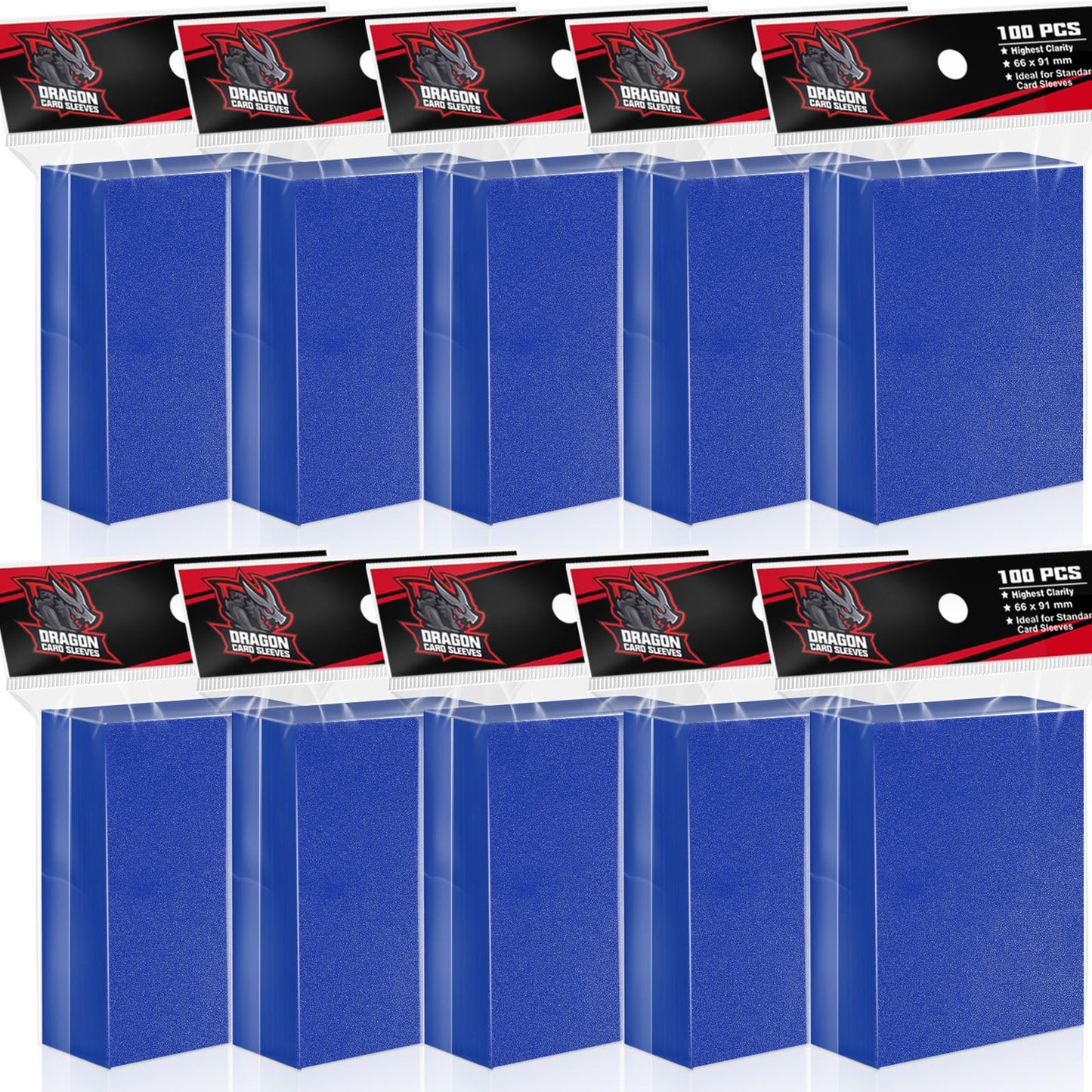 Vkshop 1000 Pack Blue Trading Card Sleeves Protector For Mtg Card Sleeves,Soft Penny Plastic Card Holders Fit For Baseball Cards