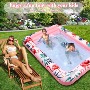 PANADAJOY Inflatable Tanning Pool Lounger - Extra Large Pink Float with Cup Holders & Headrest for Beach & Lake Fun