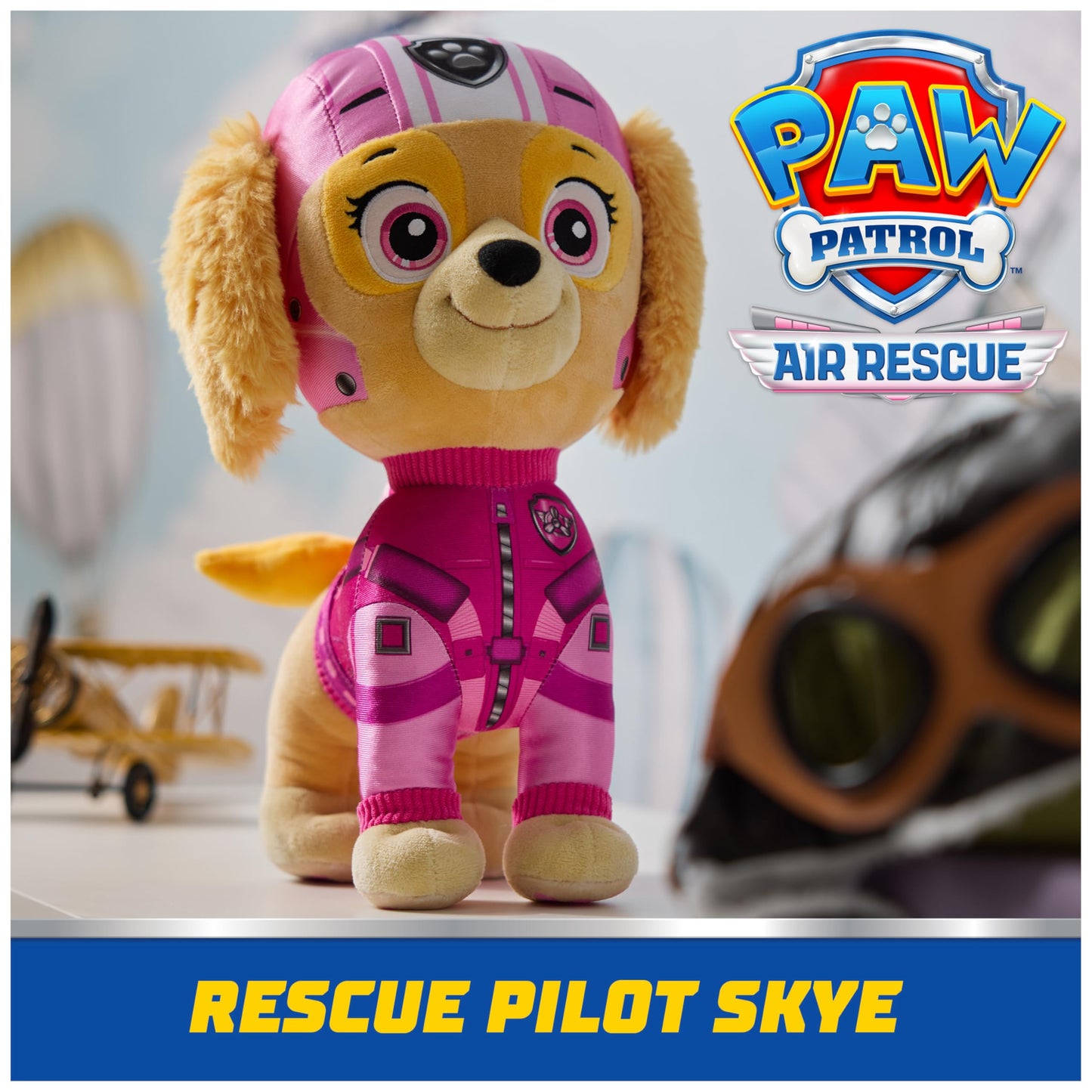 Paw Patrol Skye Plush Toy - 12-Inch Premium Stuffed Animal with Removable Backpack, Multicolor, for Kids Ages 3 and Up