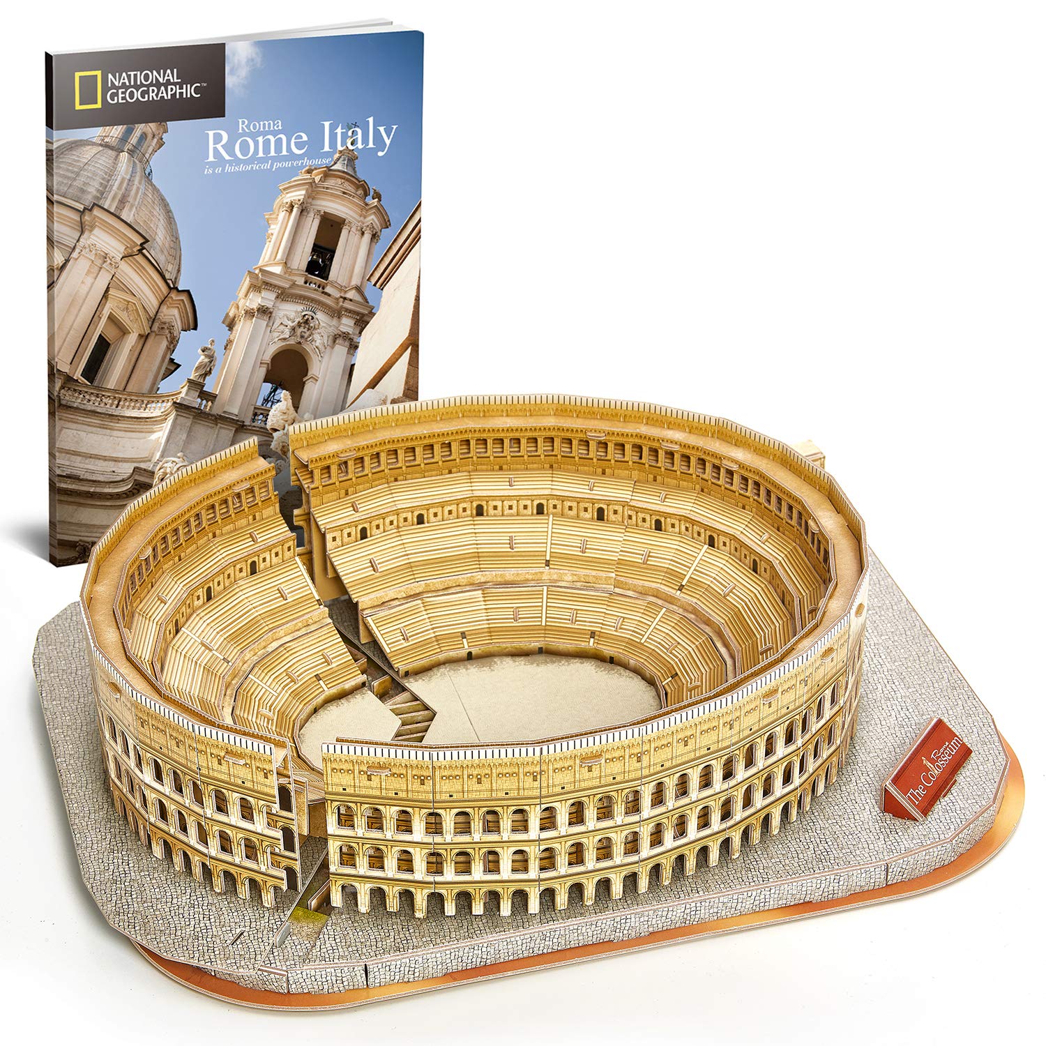 Cubicfun 3D Puzzle For Adults Kids Rome Colosseum Jigsaw Italy Architecture Model Kits Diy Toys With Booklet Birthday Gift For Boys Girls Age 8+, 131 Pieces Valentine'S Day Gift Easter Gifts Puzzles