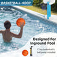 Blue Bay 2-In-1 Pool Basketball Hoop Poolside & Volleyball Set For Inground Pool Games Combo For Swimming Pool.
