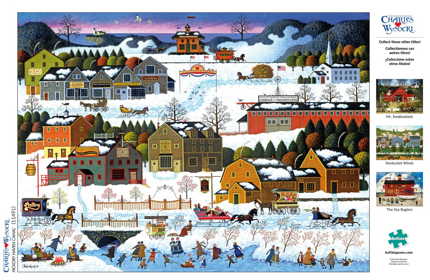 Buffalo Games 1000 Piece Jigsaw Puzzle - Charles Wysocki Hickory Haven Canal - Large Multicolor - Finished Size 26.75 x 19.75