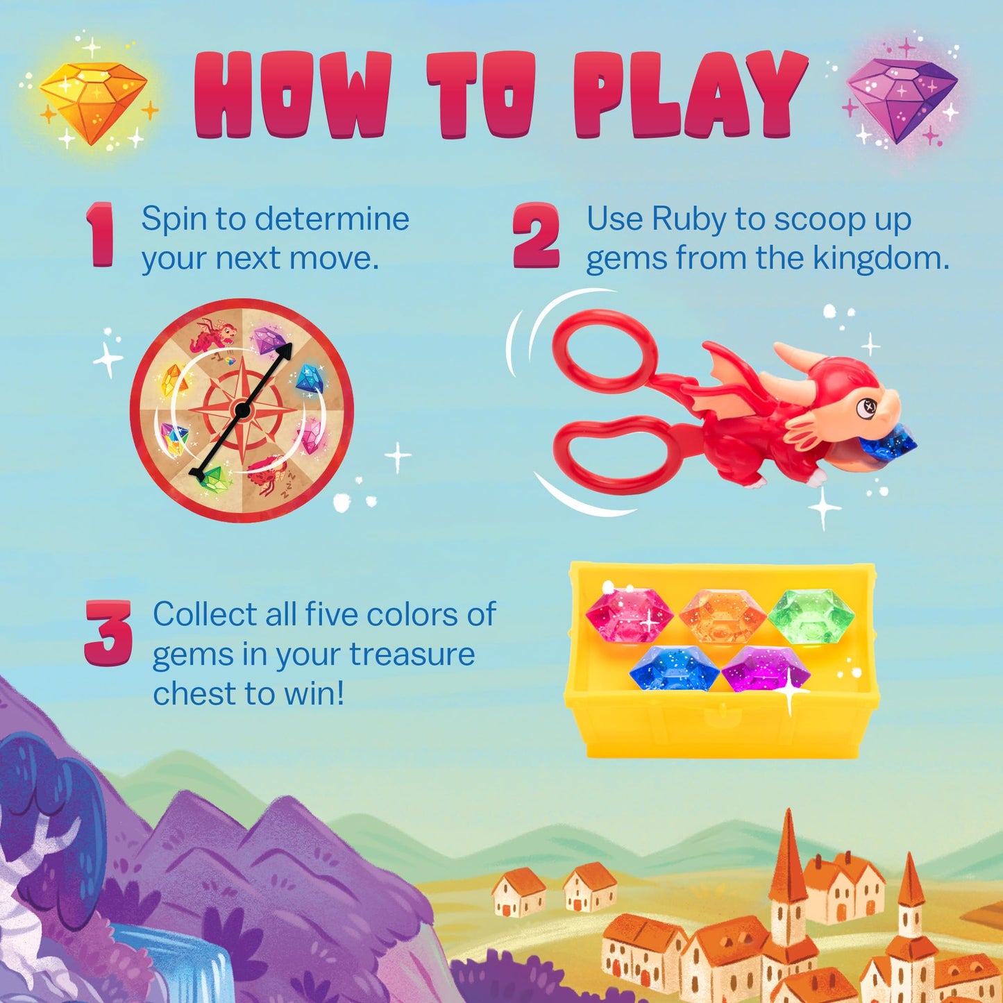 Educational Insights Ruby's Gem Quest Scissor Skills Game - Multi, Medium, Plastic, Ages 3+, Model 3087, Preschool Board Game