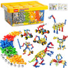 Afomida 215 PCS Creative Building Blocks Playset Toy - Featuring Storage, Includes Dinosaur, Robot, Car, Spider, Dog Figure, Lea
