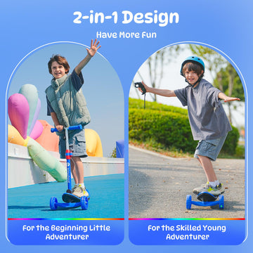 Isinwheel Minispider Electric Scooter For Kids Ages 3-12, 2-In-1 3 Wheel Electric Scooter With Remote Controller And 2 Speeds, N