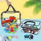 6 Packs Extra Large Toy Storage Bags 12.6  9.25  6.9In With Labels, Reusable Clear Pvc Board Game Storage, Travel Waterproof Org