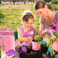 Wnj Kids Gardening Tools Set, Garden Toy Kit, With Handbag, Rake, Shovel, Trowel, Watering Can, Gloves, Handbag, Flower Pot, Diy
