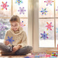 Jetec 30 Sets Snowflake Craft Kit for Kids DIY Winter Snowflake Make Your Own Snowflake Gem Sticker Pompoms Kits for Kids Winter