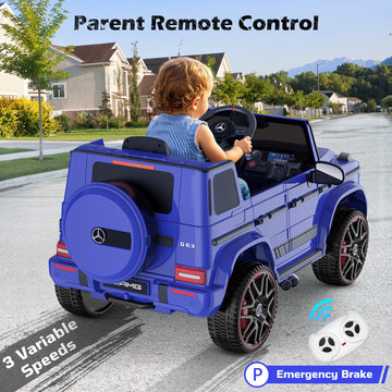 ANPABO 12V Ride on Car for Kids  Ride on Toys for Toddlers w/Parent Remote Control  LED Headlights  Music Player & Horn  Soft Start  Low Battery Prompt  Kids Electric Vehicle  Blue