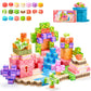 KKQ Magnetic Blocks 100PCS Magnetic Building Blocks for Kids, Candy Castle STEM Sensory Toys for Toddler,Christmas Birthday Gift