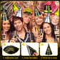 40PCS New Years Party Supplies 20 Guests, New Years Party Favors Gold Black, New Years Accessories Cardboard Plastic, Tiaras Top