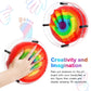 3D Pin Art Toy, Pin Art Sensory Toy For Kids, Large Pin Art Board Size 6.5 X 6.5 Inches, Pin Impression Toy For 3 4 5 6 7 8 9 10+ Year Old Boys Girls, Round Pin Art Fidget Toys For Children (Rainbow)