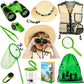 Innocheer Kids Explorer Kit & Bug Catcher Kit & Safari Costume Kit, Outdoor Exploration Set With Hat, Vest, Butterfly Net And Bugs Book For Boys Girls 3-12 Years Old (Camouflage Green)