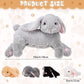Hydren Nursing Bunny Stuffed Animal Plush Toys 15 Inch Plush Bunny Mommy With 4 Stuffed Magnetic Baby Rabbit Plushies For Kids B