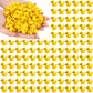 Goaste 300 Pieces Mini Resin Ducks, Tiny Yellow Duck Figurines, Cute Duck Miniatures Bulk For Cake Decoration, School Project Ac