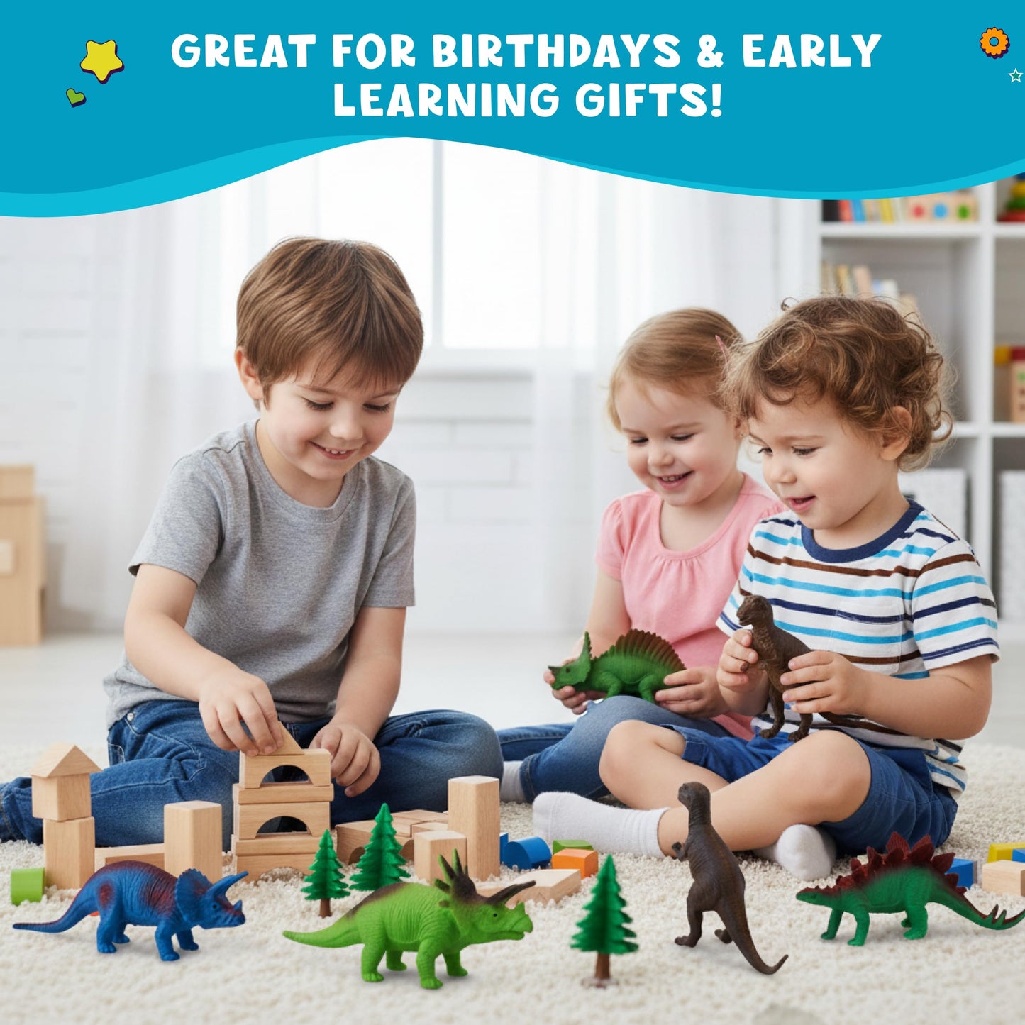 Get Ready Kids Dinosaur Playset, Multi (874)
