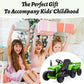 Tobbi 12V Battery-Powered Toy Tractor With Trailer And 35W Dual Motors,3-Gear-Shift Ground Loader Ride On With Led Lights And Usb Audio Functions, Green