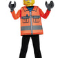 Disguise Lego Construction Worker Classic Costume, Orange, Large (10-12)