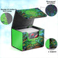 Deck Box for MTG Cards, Trading Commander Deck Case Holds 120+ Sleeved Cards, PU Leather Magnetic Collectible Card Storage Box F
