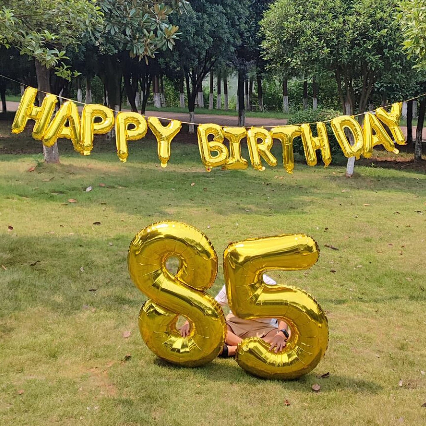 Shuntai 85Th Birthday Party Decorations For Men Women 85 Number Balloons Gold Jumbo Number 85 Foil Mylar Balloons With Happy Bir