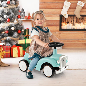 OLAKIDS Ride On Push Car, Toddler Foot-to-Floor Sliding Toy with Steering Wheel, Horn, Under Seat Storage, Kids Racer Walking Gi