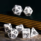 HDdais DND Dice Set, 7PCS Polyhedral Dice Set with Beast Pattern for Dungeons and Dragons, White D&D Dice for Role Playing Game