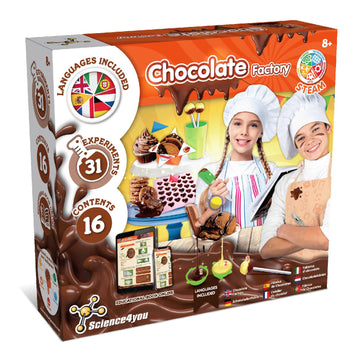 Science4You Chocolate Factory For Kids - Chocolate Making Kit + 31 Experiments + Molds Included, Kid´S Baking Kit To Make Chocolate Candies, Games, Toys, Gifts For Boys And Girls 8 9 10+ Years Old