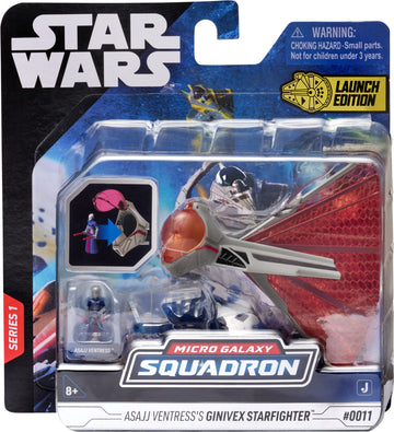 Star Wars Micro Galaxy Squadron Light protective covering Class ASAJJ VENTRESSS GINIVEX Starfighter - 3-Inch Vehicle with 1-Inch Asajj Ventress Micro Figure