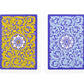 Copag 1546 Neoteric Design 100% Plastic Playing Cards, Poker Size Violet/Yellow/Blue (Jumbo Index, 6 Sets)