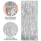 TOTAFAM 2 Pack Fringe Curtains Backdrops, Foil Fringe Curtains, Door Streamers for Birthday Wedding Bridal Shower Holiday Gradua