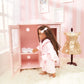 Sophia'S 18' Doll 6 Pc. Aurora Princess Pink Double-Door Armoire With Hangers, Robe, Slippers
