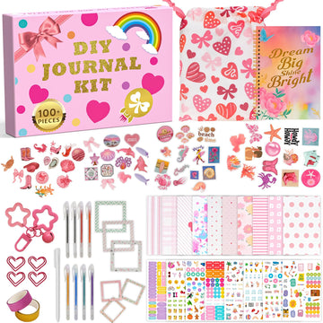 DIY Journal Kit for Girls 8-14 Gifts for Teen Girls Trendy Stuff Stocking Stuffers for Teen Girls Scrapbook Diary Supplies Set  Birthday Gifts for Girl Teen Daughter 6 7 8 9 10 11 12 13 14 Year Old