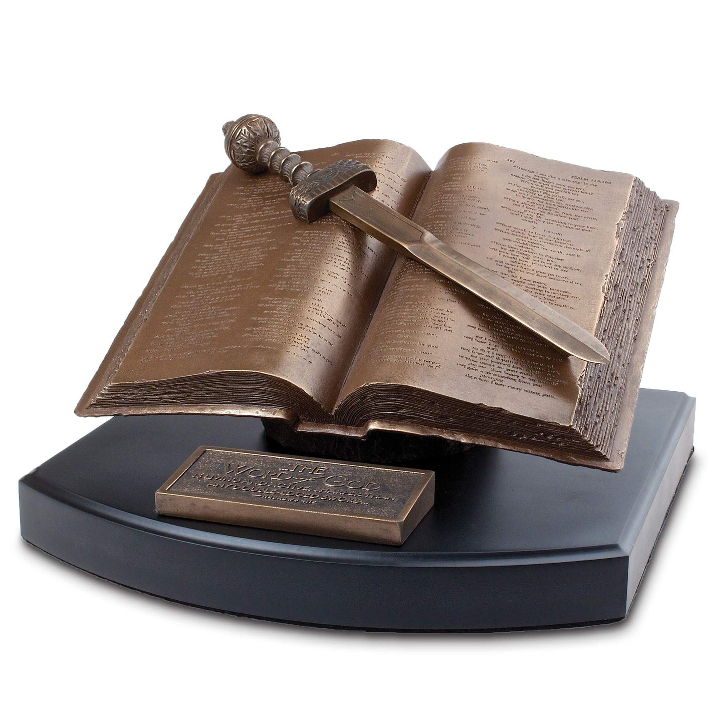Lighthouse Christian Products Word of God decorative replica blade Bronzelike Finish 8.25 x 4 Hand-Cast Resin Mounted Sculpture