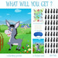 Morcheiong Party Game - Pin The Tail on The Donkey with 48 Colorful Tails - Medium Size Birthday Party Supplies and Farm Decorations