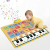 Patpat 100 * 70 Cm 6 Instrument Piano Keyboard Musical Mat For Kids 1-6 Years, Learning Toys With 26 Letter Music Animal Touch F