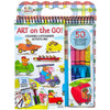 Bright Stripes Richard Scarrys Busy World Art on The Go - Travel Coloring Kit for Kids Art Supplies Arts & Crafts Kits for Kids