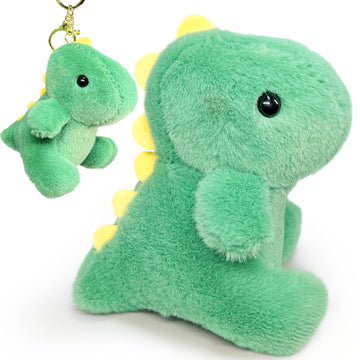 Dinosaur Stuffed Animals For Girls And Boys, Super Cute Fat Dinosaur Plush Toys Keychain, Soft Cuddly Mini Dino Plush Toy, Small