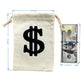 6Pack 6.3 X 9 Inches Money Bag - Prop Dollar Sign Carrying Sack For Toy Party Favor, Bank Robber Pirate Cowboy Cosplay Theme Par