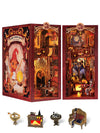 Fsolis Book Nook Kit  DIY Booknook Miniature House Kit with Dust Cover for mature-themed 3D Wooden Puzzle Decorative Bookend Bookshelf Decor Building Craft Gift for Women Teens