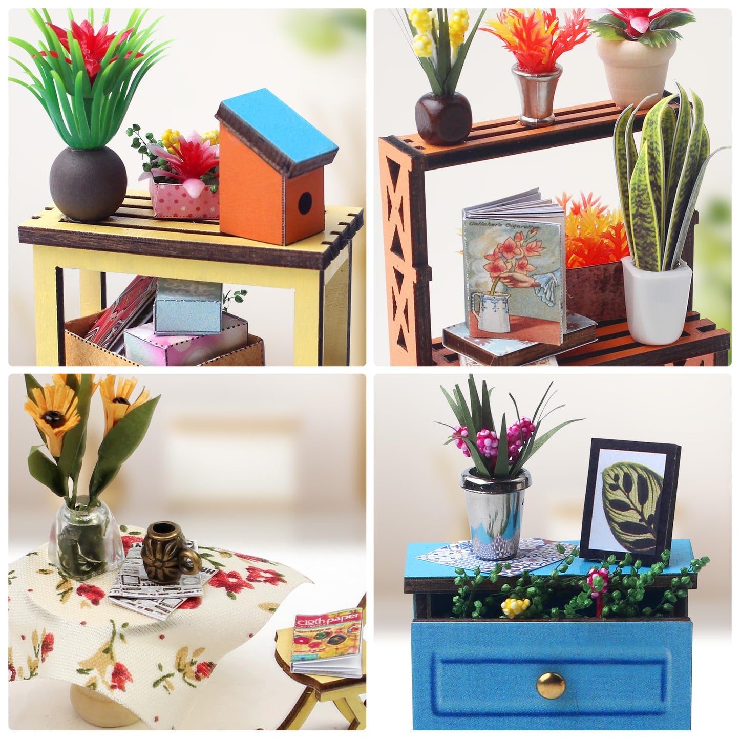 Foyucool DIY Miniature House Kits, Tiny House Kit, Doll House Kits for Adults to Building, Unique Gift for Birthday Father's Day