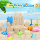 FUSPWEAO Beach Toys Sand Toys for Kids, Sand Castle Toys for Beach with Sand Castle Bucket, Sand Molds, Shovel and Rake, Sand Ca