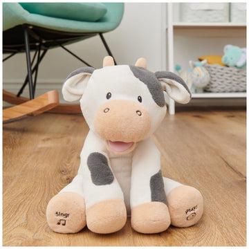 Baby Gund Buttermilk The Cow Animated Plush, Singing Stuffed Animal Sensory Toy, Sings Old Macdonald And Teaches Animal Sounds,