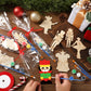 VioraWhite 24 Set Christmas Wooden Nutcracker Painting Craft Kit DIY Blank Wooden Nutcracker Cutout Xmas Ornaments Unfinished Ba