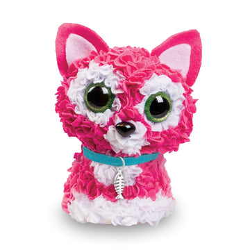 ORB The Factory PlushCraft Kitty 3D Kit, Pink/White/Blue, 5 x 4 x 10 (72889)