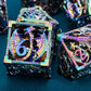 ARUOHHA Hollow DND Metal Dice Set Dungeons and Dragons D&D Dice 6 Sided Role Playing Games Dice with Gift Box, 7PCS D+D Polyhedr