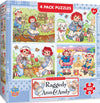 Masterpieces - Jigsaw Puzzle Set For Kids 6+ Years, 4-Pack Of 100 Pieces, Educational And Fun Game, Raggedy Ann Collection, Gift