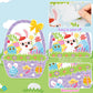 CY2SIDE Easter Basket Scene Stickers - 12 Sets of Easter Theme Basket Stuffers Art Craft Kit for Kids School Activity Make Your