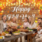 Happy Fall Yall Banner Backdrop 8x6FT Autumn Maple Leaf Harvest Pumpkin Background Happy Thanksgiving Party Decorations Supplie